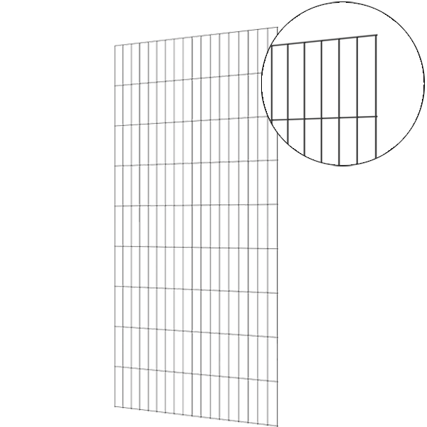 A 2D fence panel guarding on a white background
