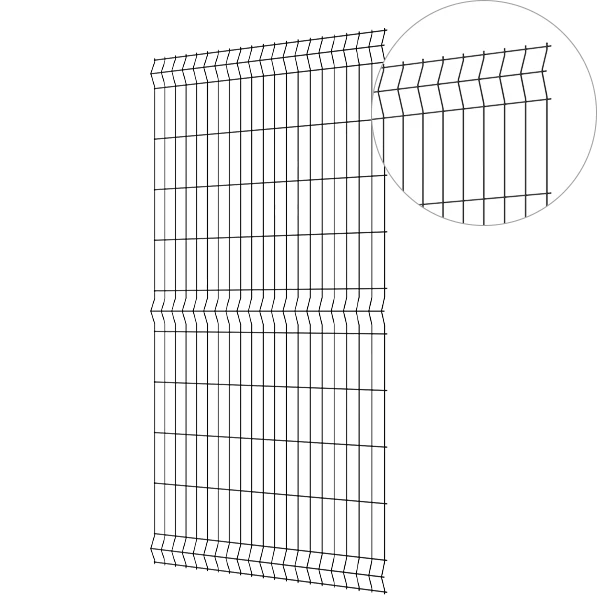 A 3D fence panel guarding on white background.