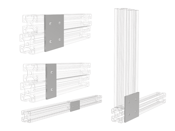 Different types of flat plate and their use of aluminum profiles robot fence connection.