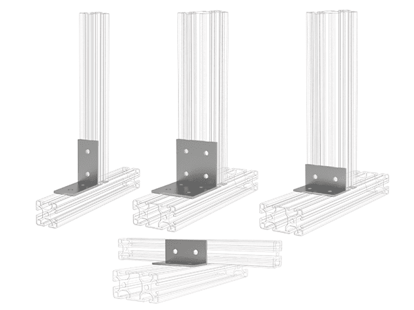 Different types of flat plate and their use of aluminum profiles robot fence connection.