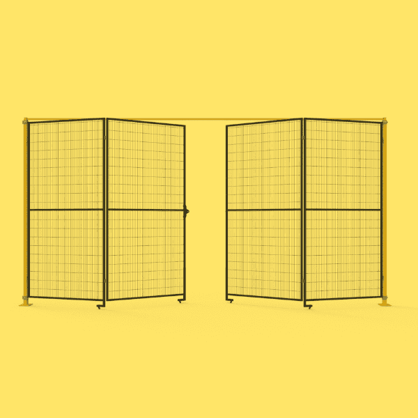 A double folding doors on white background.