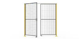 A double hinged doors on white background.