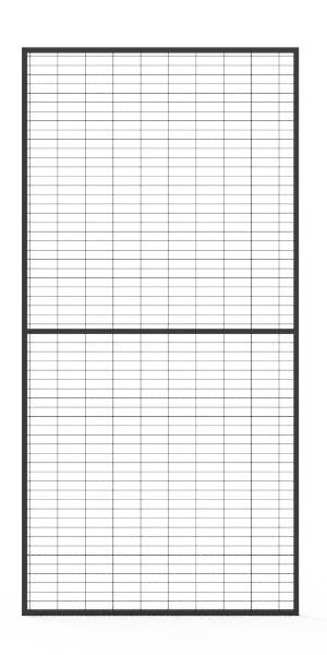 Folding door made of crimp-mesh panel