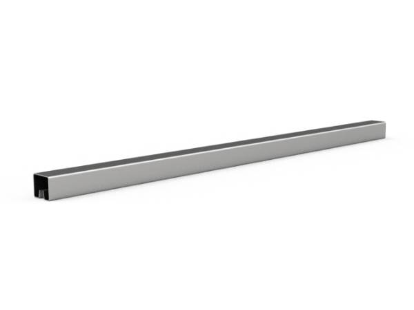 C-strut steel rail for top rail door