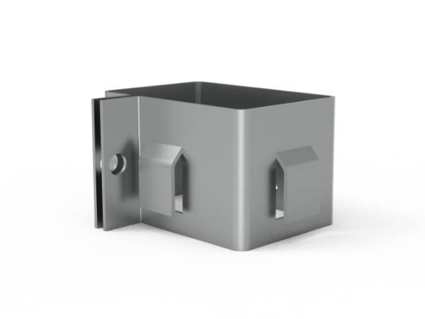 A galvanized fixed clamp