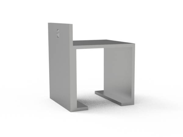 Square tube clamp for top rail door installation