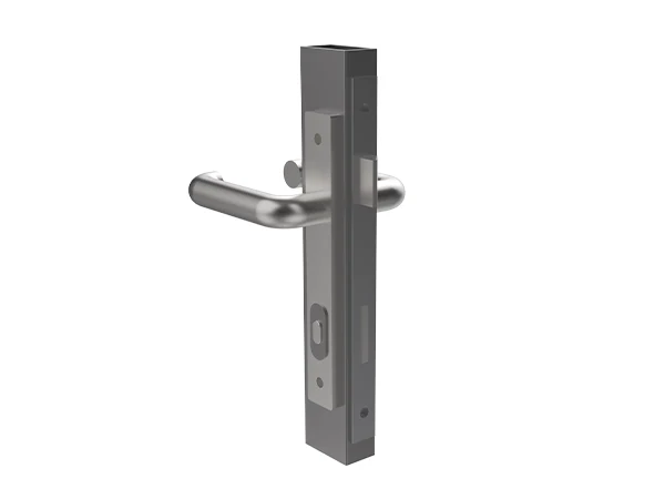 A standard key lock.
