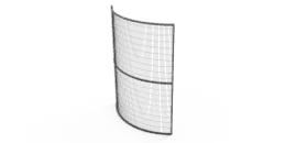 A corner panel of machine guarding on white background.