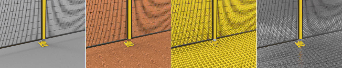 Posts are installed on different floors.