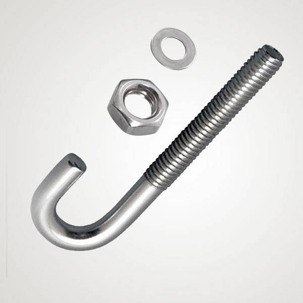 J-bolts, washer and nut
