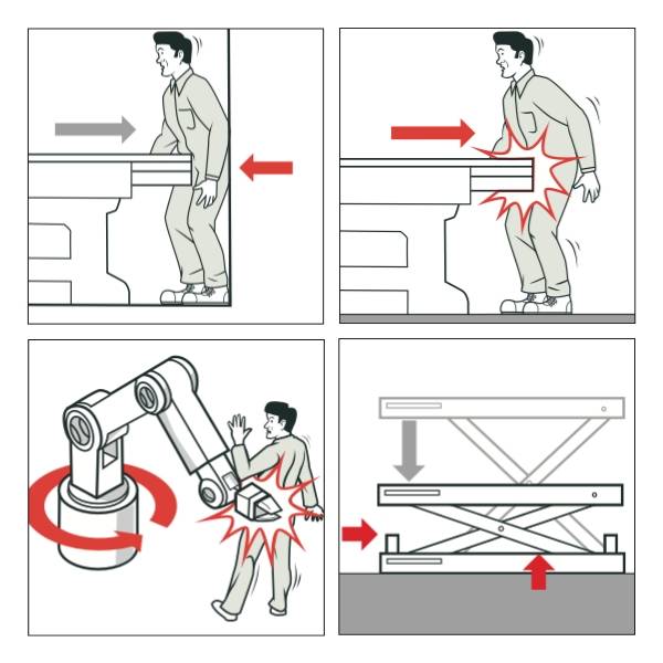 Four common danger at the worksite.