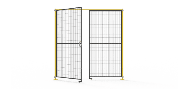 A set of swing doors of Metan machine guarding.