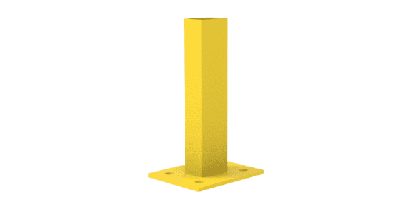 A machine guarding post.
