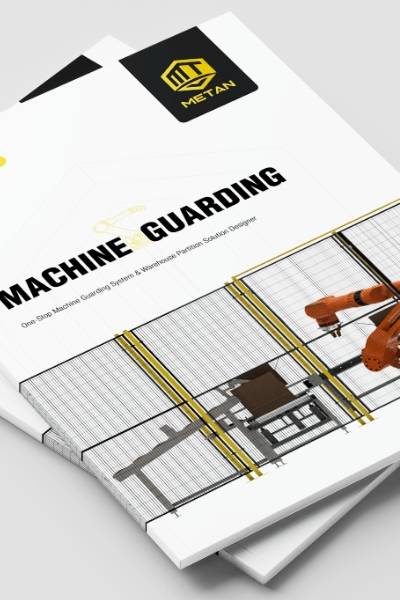 A cover of Metan machine guarding safety fencing