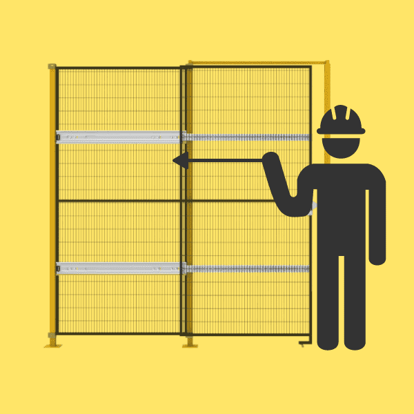 A single sliding door on white background.