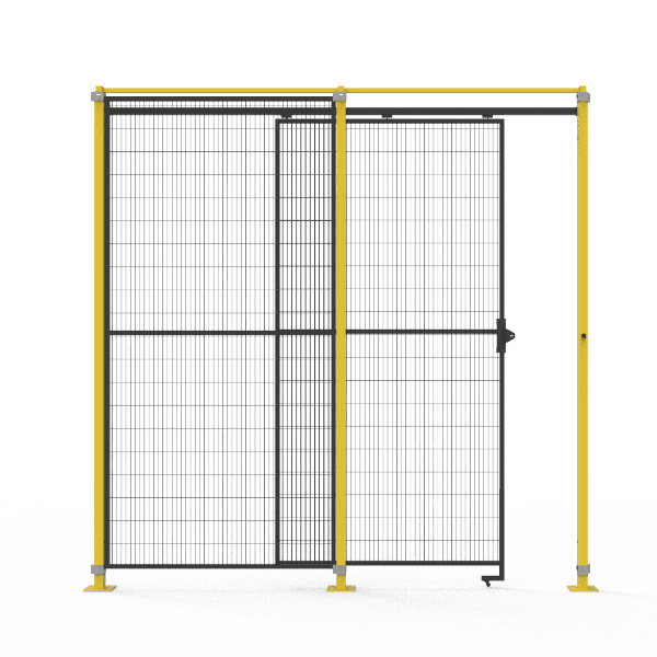 A weld-mesh panel top rail door on white background.